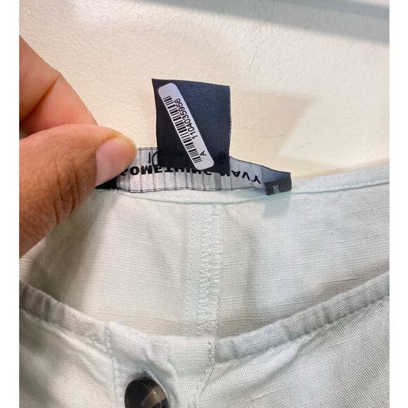 Something Navy Light Blue Linen Blend Maxi  Summer Staple Dress Button Up 1X - Picture 6 of 9